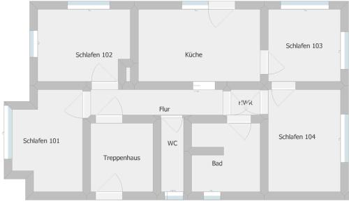 Appartement Ferienwohnung am Bodensee- zentrale Lage, free parking and wifi, 109 m2, privater Garten, 7 Gäste, 2x Kingsize Boxspringbett, familienfreundlich 9 Merianstraße Friedrichshafen