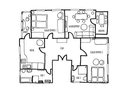 Appartement Ferienwohnung zum Bielatal 36 Bielatalstraße Königstein