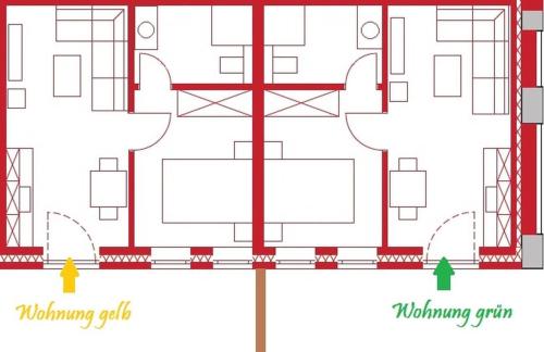 Appartement Ferienwohnungen Unter den Eichen Flachsröppen 27 Stade