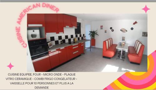 Maison de vacances GITE AMERICAN DINER THE FARM OUEST 5 personnes La Brunière La Chaize-le-Vicomte