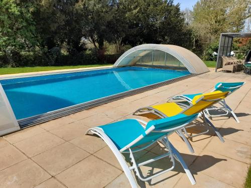 Gite de luxe 6 chambres (12 personnes) avec piscine privée et chaufée Saint-Martin-de-la-Coudre france