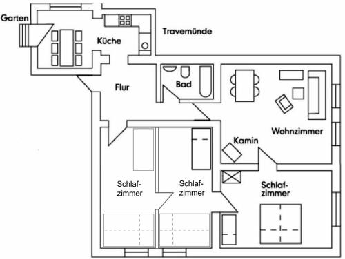 Appartement Gutshaus Thorstorf, Wohnung Travemünde 3 Dorfplatz OT Thorstorf, EG Warnow