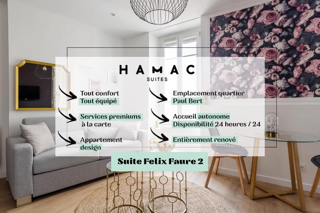 Appartement Hamac Suites - Le Felix Faure II - 2 personnes 336 Rue Paul Bert, 69003 Lyon