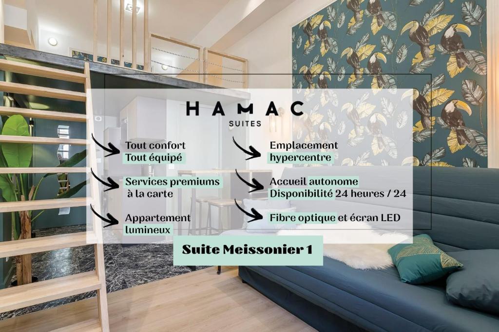 Appartement Hamac Suites - Meissonnier 1 3 Place Meissonier, 69001 Lyon