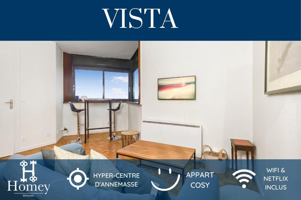 Appartement HOMEY VISTA - Hyper-centre - Wifi - Appartement cosy 2bis Rue Alfred Bastin, 74100 Annemasse