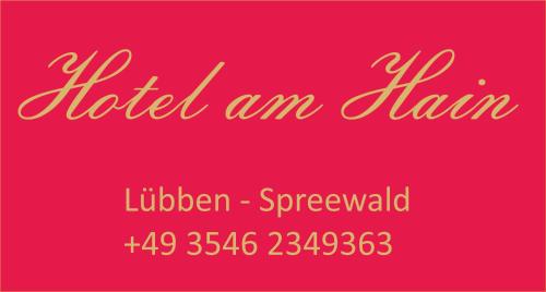 Hotel am Hain Lübben allemagne