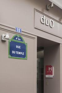 Hôtel Hôtel Duo 11 Rue Du Temple 75004 Paris Île-de-France