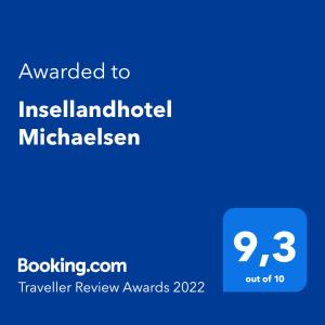 Hôtel Insellandhotel Michaelsen Ostland 4a 26767 Borkum Basse-Saxe