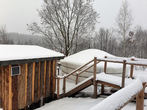 Idyllische Jurte in der Sächsischen Schweiz Sebnitz allemagne