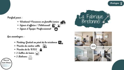 Appartement La Fabrique Bretonne - Faites une pause chez nous! 7 Avenue Corneille Saint-Brieuc