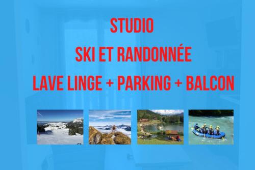 Le 211,ski et randonnée, lave linge ,parking Bernex france