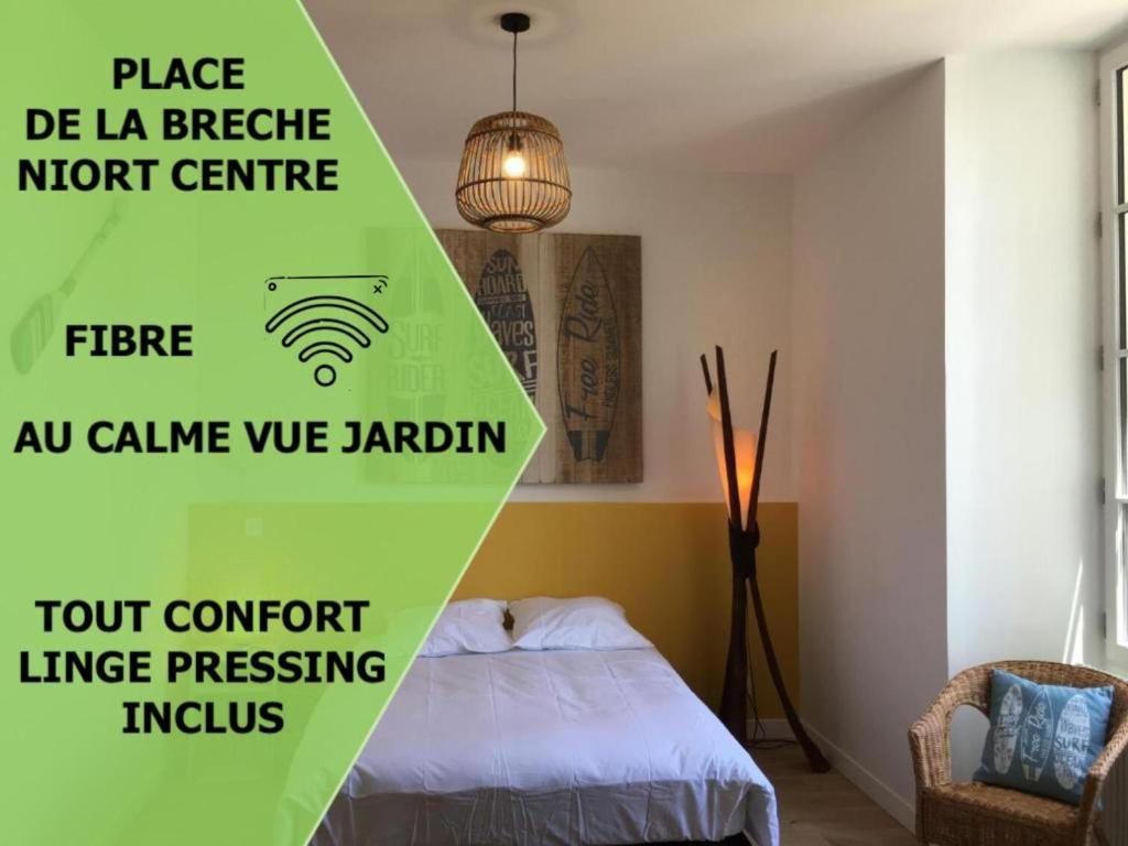 Appartement Le Beach centre la Brèche wifi vue jardin 26 rue d alsace Lorraine, 79000 Niort