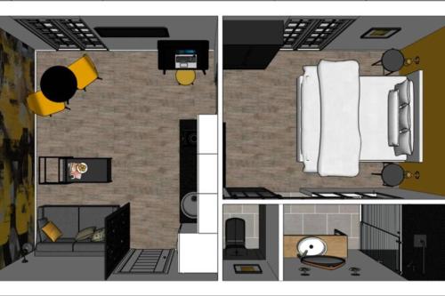 Appartement Le Black & Yellow - Appart'Hôtel SPA - Clim - Melina & Alfred Agen Appartement 4 Etage 2 8 Rue Fontaine de Raché Agen