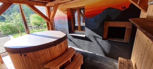 Chalet Le Chalet du Tanet spa sauna terrasse en Alsace 42 Rue du Village Soultzeren