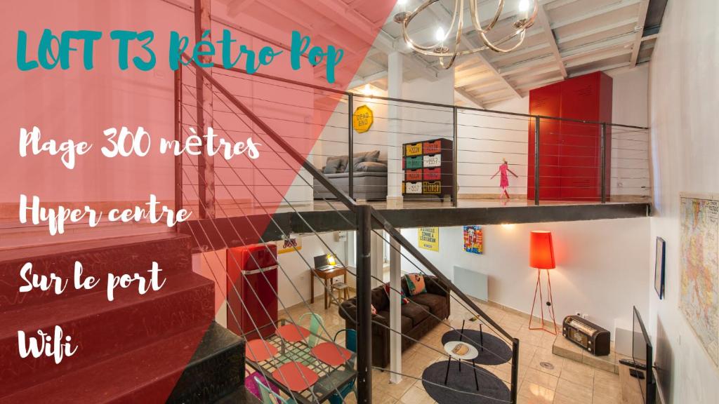 Appartement Le Loft Retro Pop : Centre/Port/Plage 1 bis 1 Rue des Jardins, 83150 Bandol