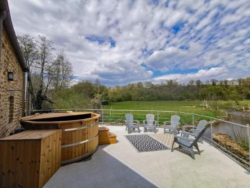 Le moulin de Cordouen 10 personnes -Bain nordique Saint-Calais-du-Désert france