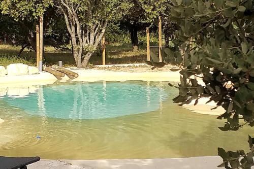 le pénéquet : climatisé, piscine lagon au milieu des chênes Le Beaucet france