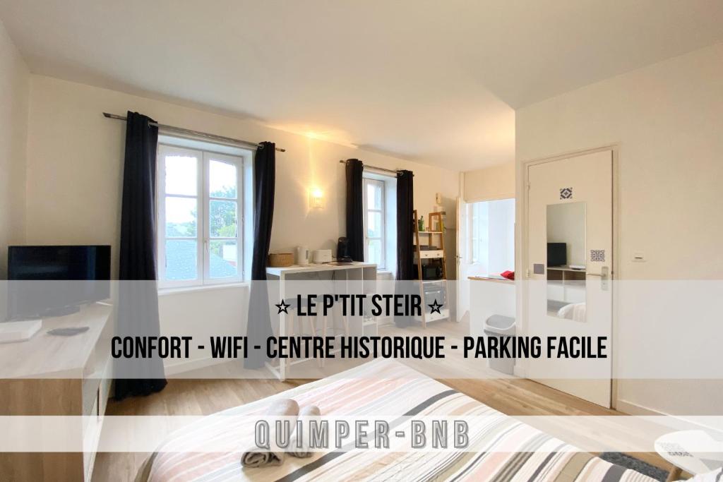 Appartement LE PTIT STEIR - CALME - WIFI - CENTRE VILLE - ENTREE AUTONOME ETAGE 1 GAUCHE 3 Rue de Pen ar Steir, 29000 Quimper