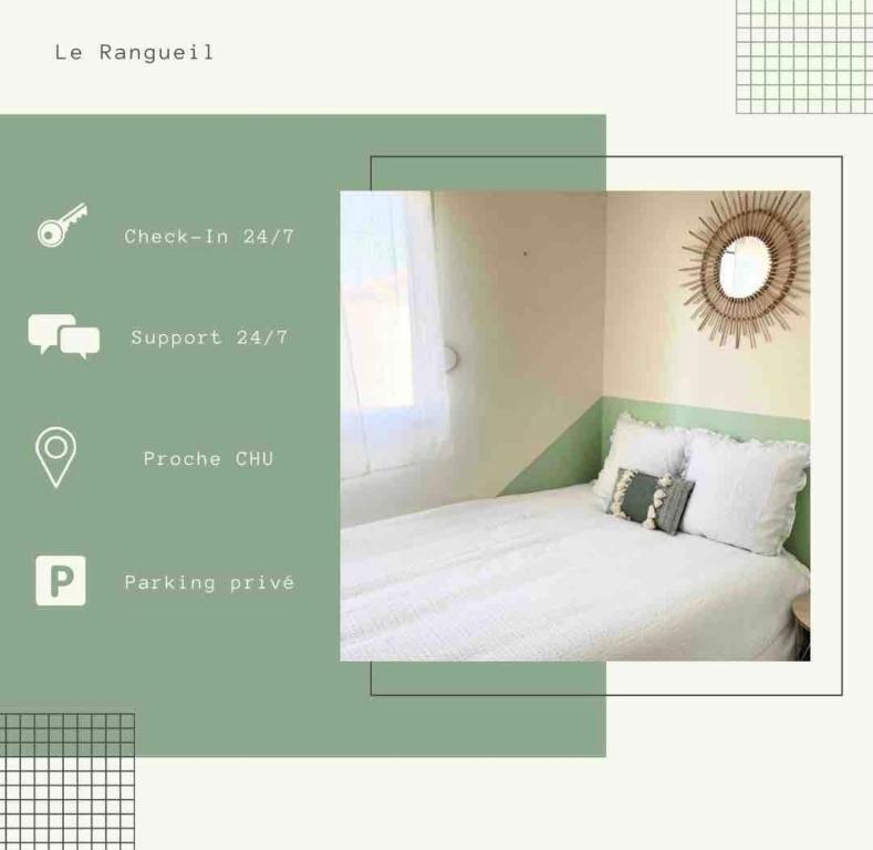 Appartement Le Rangueil - entrée autonome/Parking privé Appt 13 - etage 1 105 Chemin de la Salade Ponsan, 31400 Toulouse