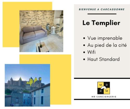 Appartements LE TEMPLIER VUE CITE PIED CITE MEDIEVALE NEUF 7B Rue Fernand Merlane Carcassonne