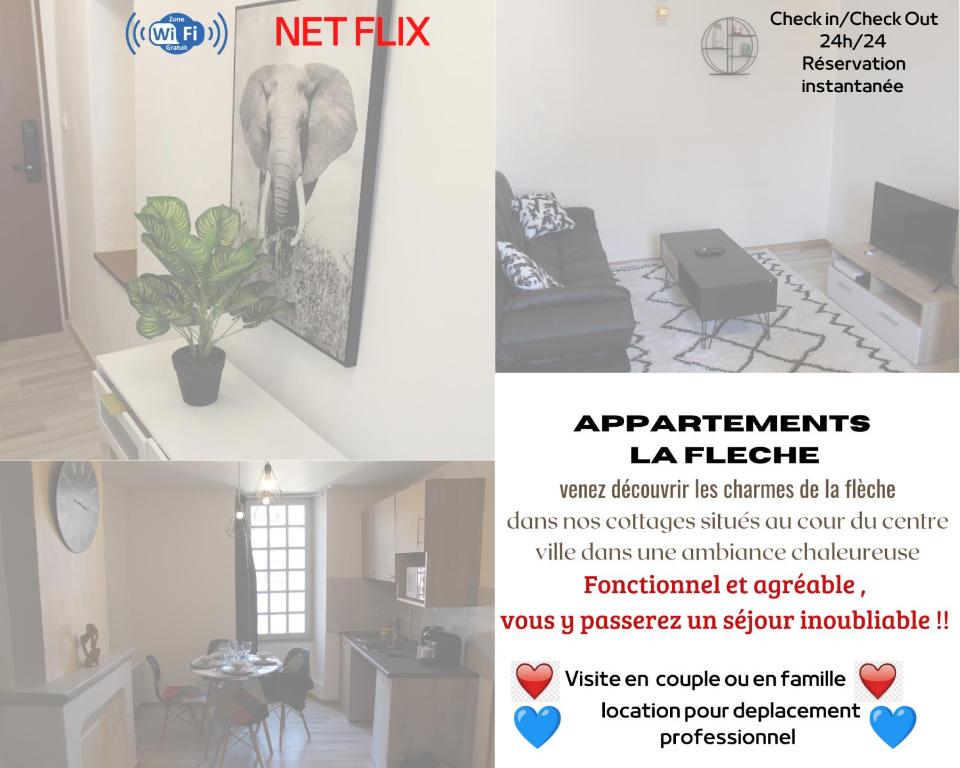 Appartements LES COTTAGES DU PRYTANEE 3 Rue du Rempart, 72200 La Flèche