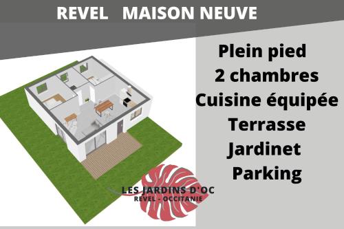 Maison de vacances Les Jardins d’Oc ٭ Revel ٭ WIFI ٭Jardin ٭T3 Neuf Chemin de la Plaine - Couffinal Revel