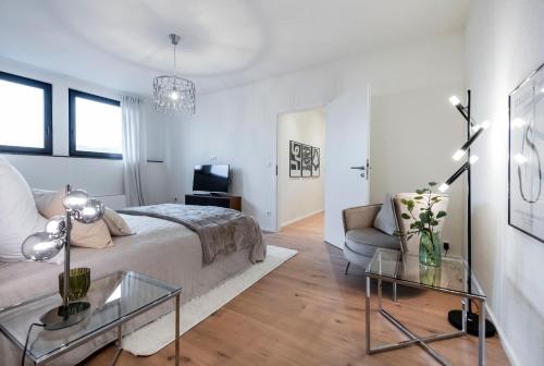 Appartement LikeHome: Fair+Airport Modernes Loft Badewanne & Netflix 28 Schillerstraße Nauheim