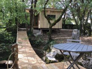 cabane lodge avec spa privatif