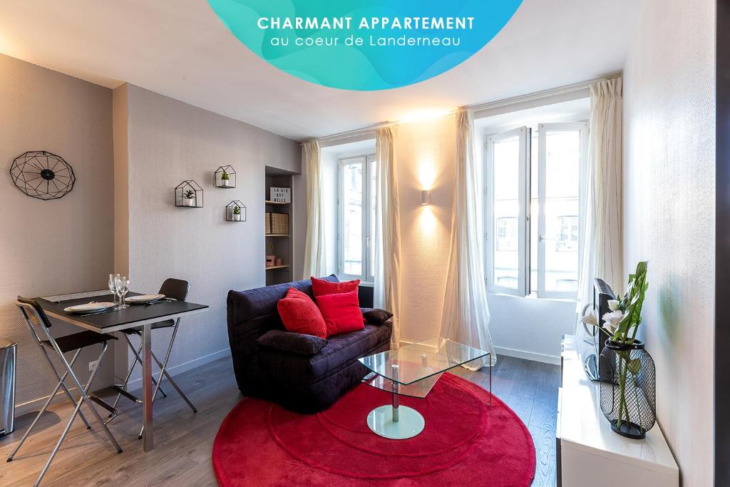 Appartement Logis du Rohan - 38m² cosy, hypercentre Landerneau 2e étage 1 Place Commandant l'Herminier, 29800 Landerneau