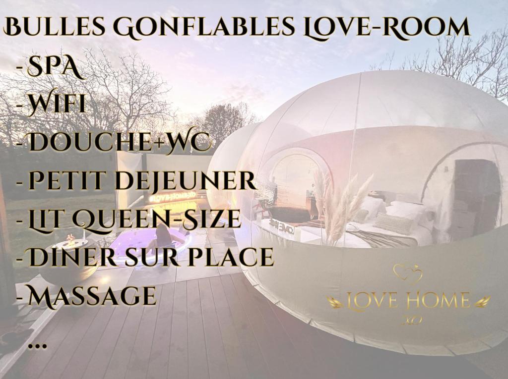 Bulles gonflables Love Room - Love Home XO 1 rue du chanoine Rousselot, 16370 Richemont
