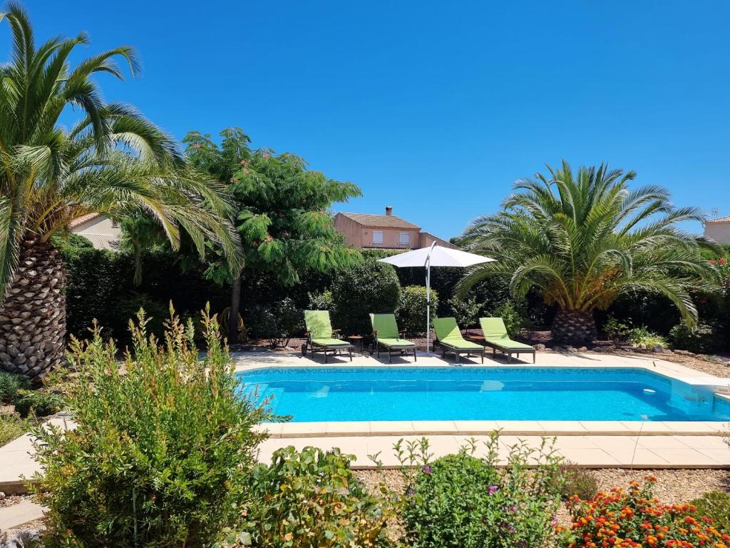 Maison de vacances Magnifique villa climatisée avec piscine privée CHEMIN DES LAYRES, 31B, 34410 Sérignan