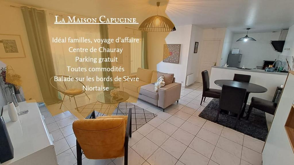 Villa - Maison Capucine- Proche centre d'affaire Chauray, Jardin, parking, WIFI et Netflix, idéal voyage d'affaire, familles, ou simple escapade 30 Impasse Paul Gauguin, 79180 Chauray