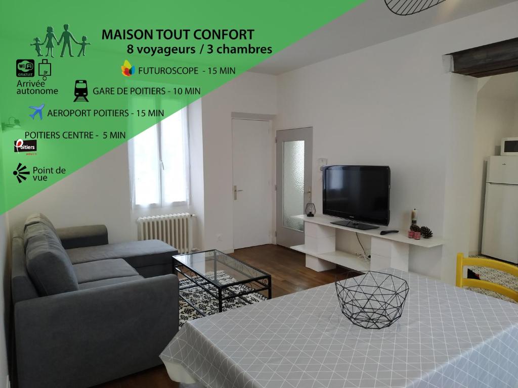 Maison de vacances Maison de Notre Dame des Dunes - 3ch / 8 pers 6 Rue du Petit Polygone, 86000 Poitiers