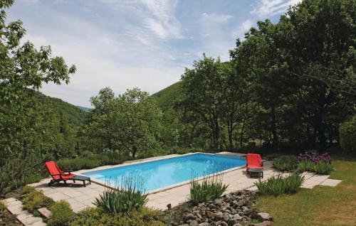 Amazing home in Mayres with 8 Bedrooms, Private swimming pool and Outdoor swimming pool