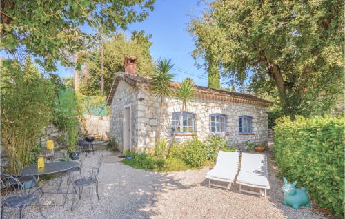 Awesome home in La Gaude with 1 Bedrooms, WiFi and Outdoor swimming pool