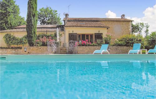Awesome home in Souvigne with 5 Bedrooms, WiFi and Outdoor swimming pool