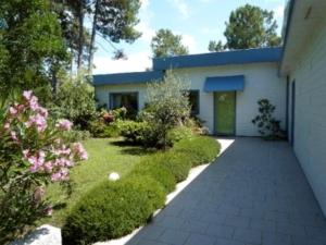 Beautiful flowery garden, pool and pleasant house