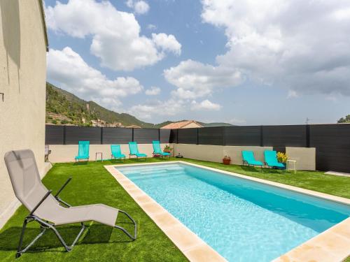 Beautiful holiday home in Roquebrun with swimming pool