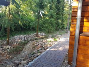 Blockhaus Canow mit Fahrrädern