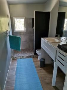 Cabanon en bord d'estuaire calme en pleine nature