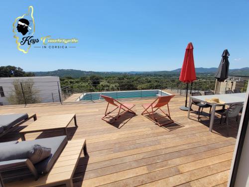 Casa Balancinu Vue panoramique sur montagne et Mer Piscine Privée