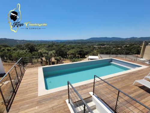 Casa Balancinu Vue panoramique sur montagne et Mer Piscine Privée