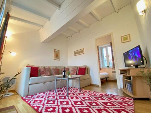 Centre of Olonzac, 2 bedrooms & private sunny rooftop terrace