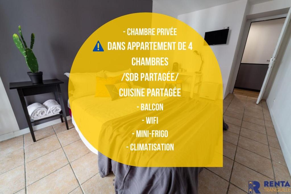 Maison de vacances Chambre 2 René CASSINBalconWIFIMini-frigoTV 54 Boulevard René Cassin 06200 Nice