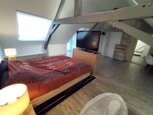 Charmente maison de bourg avec parking privé