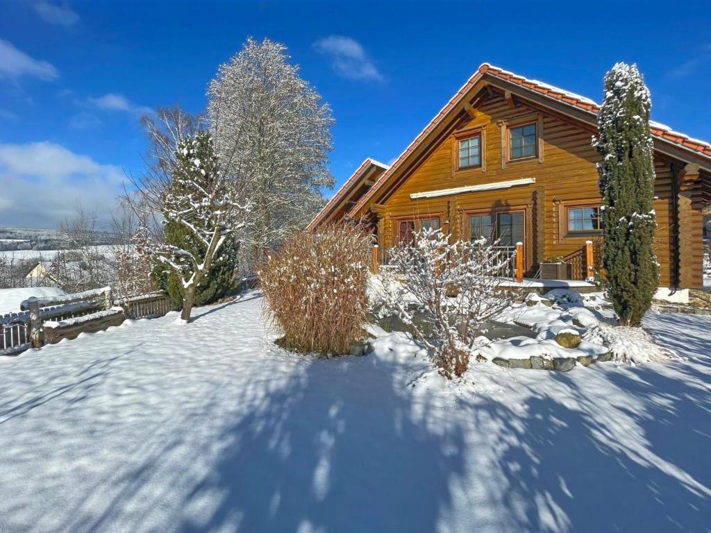 Maison de vacances Comfortable wooden holiday home with hot tub sauna terrace and private garden  92552 Teunz