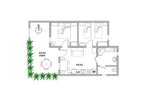 Cottage 43 m2 2 épis - Plage à 400m - PARKING Jardin TERRASSE Wifi