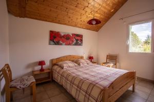 Exceptional view of the Serre-poncon lake, Embrun beach and mountains