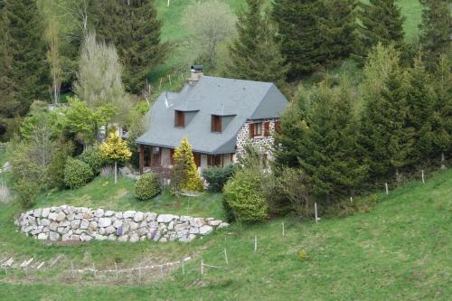 Farmhouse with mountain view