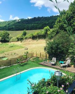 Maison de vacances Gîte Tanagra : Maison avec piscine et vue exceptionnelle Garrigue 09300 Roquefort-les-Cascades Midi-Pyrénées